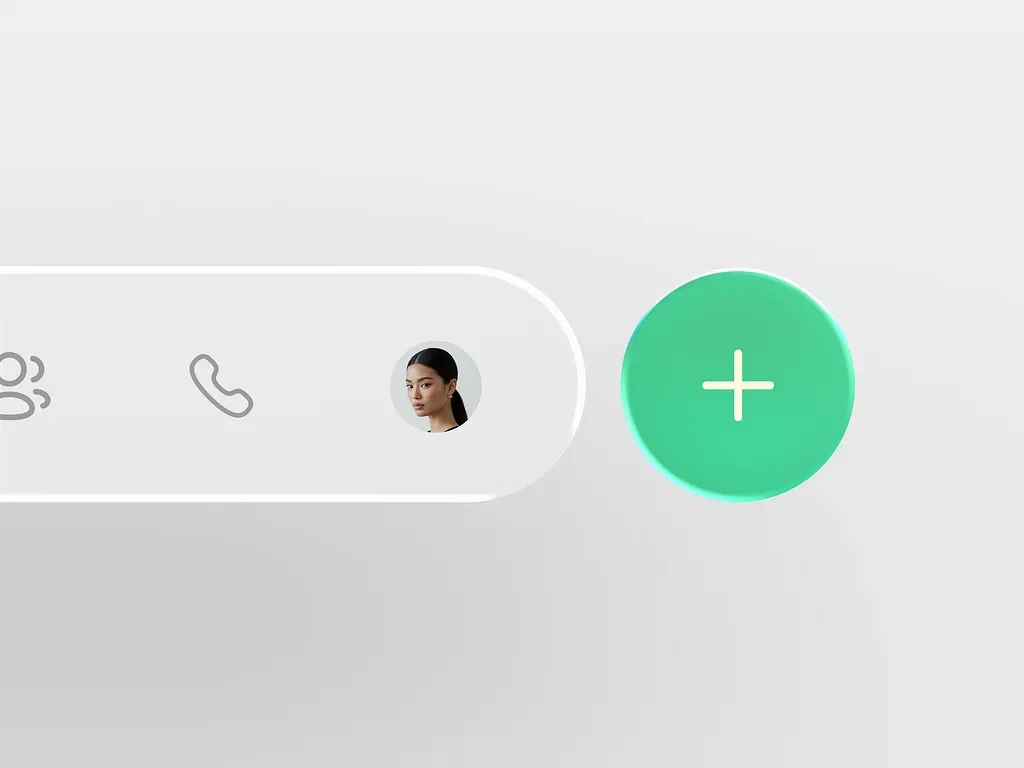 Barre d'outils flottante d'application mobile